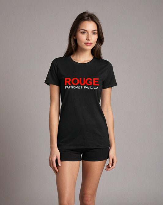 Rouge facon designer T-shirt